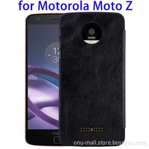 Nillkin PU Leather Phone Back Cover Cases for Moto Z
